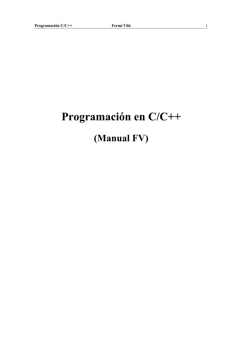 Imágen de pdf programación en C/C++ (Manual FV)