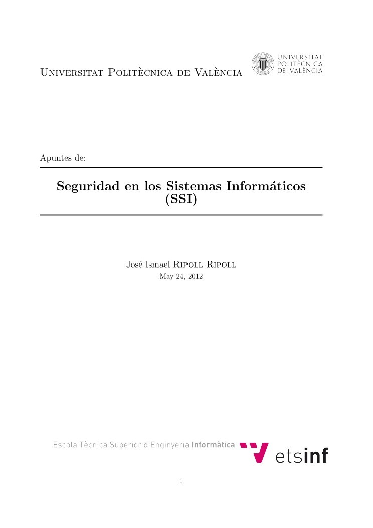 Imágen de pdf Seguridad en los Sistemas Informáticos (SSI)