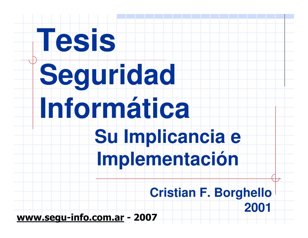Imágen de pdf Tesis Seguridad Informática - Su Implicancia e Implementación