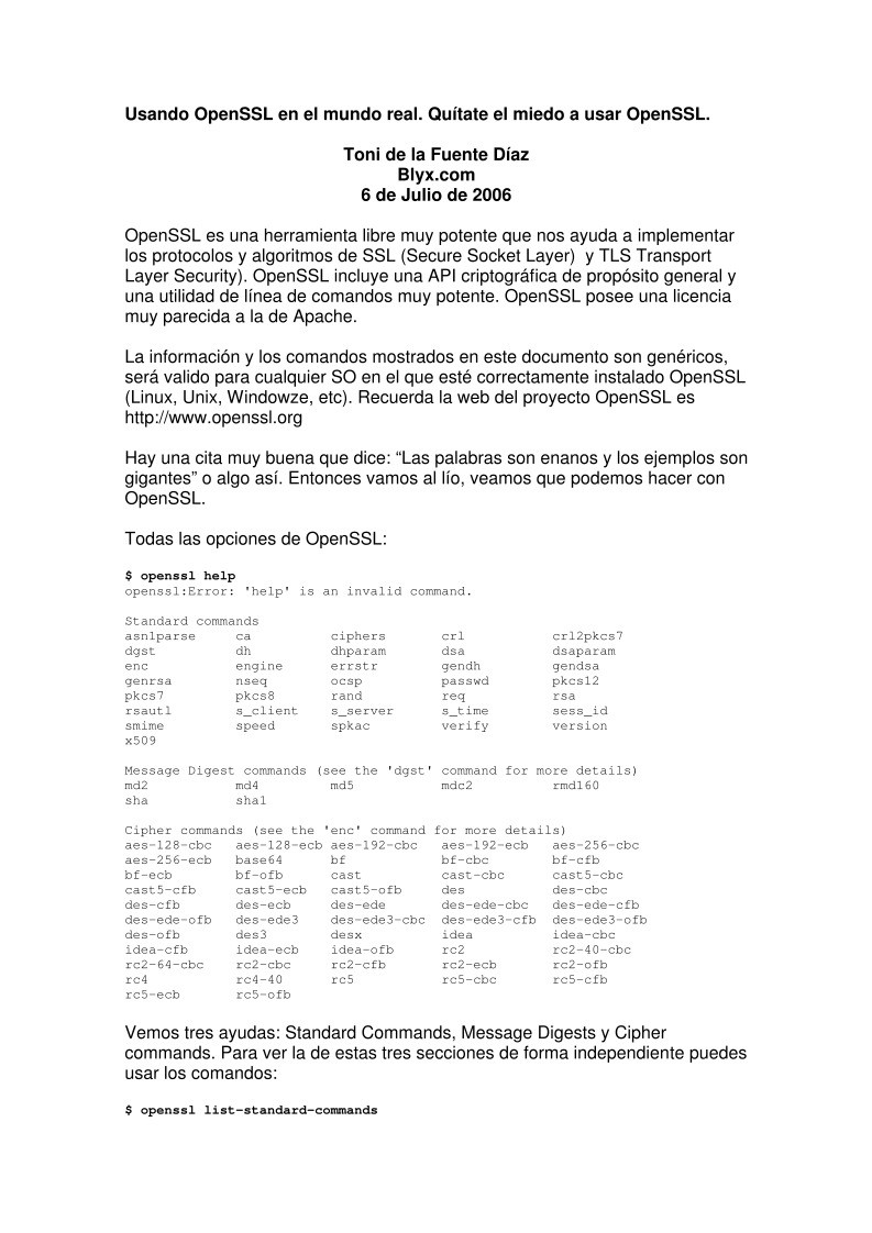 Imágen de pdf Usando OpenSSL en el mundo real. Quítate el miedo a usar OpenSSL