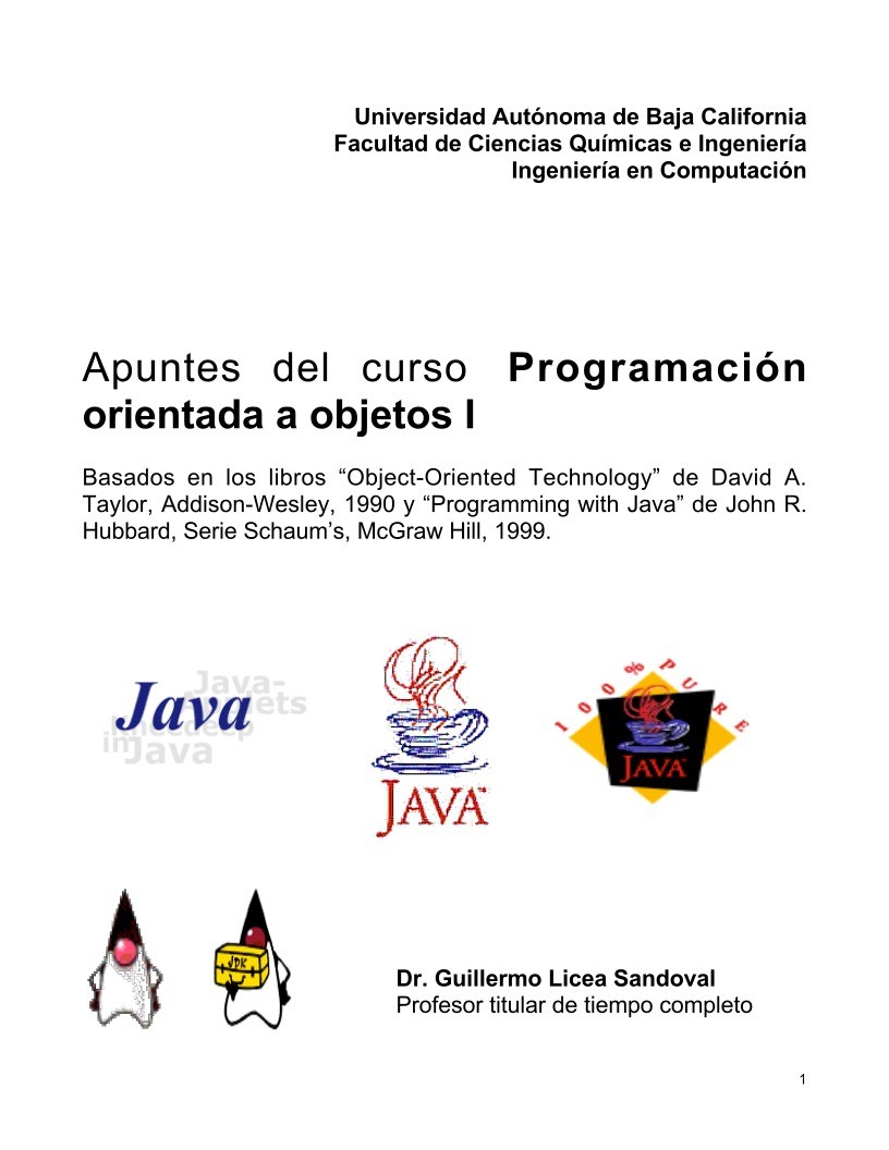 Imágen de pdf Apuntes del curso Programación orientada a objetos I