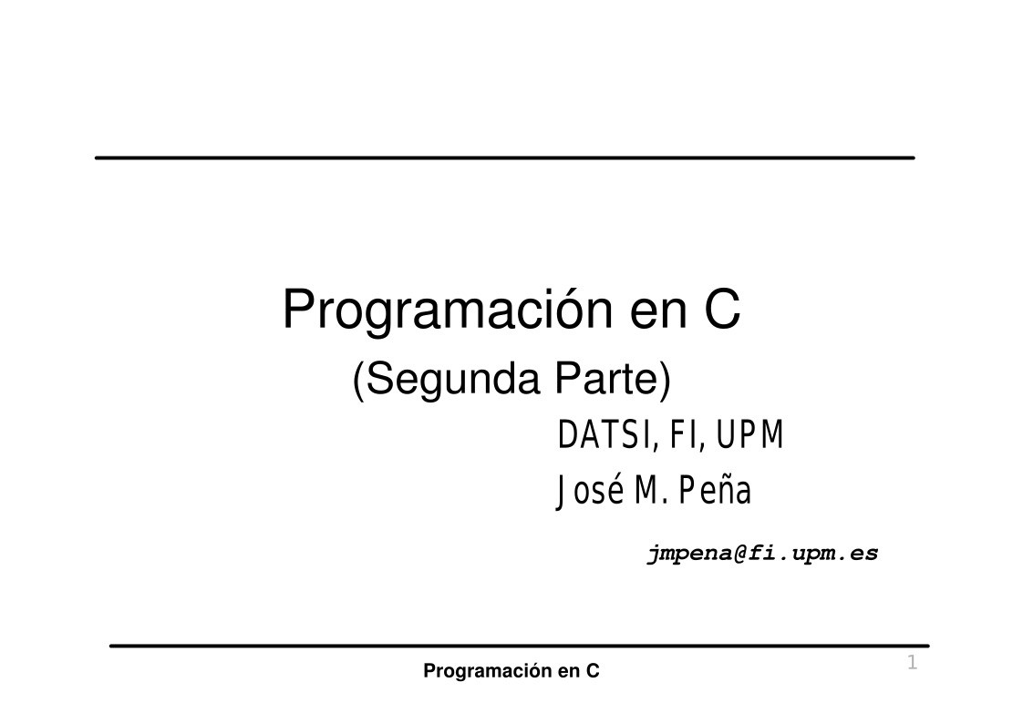 Imágen de pdf Programación en C (Segunda Parte)