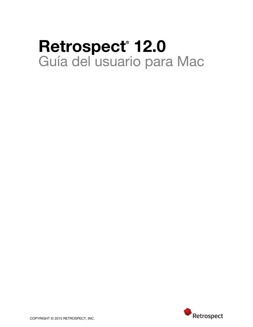 Imágen de pdf Retrospect 12.0: Guía del usuario para Mac