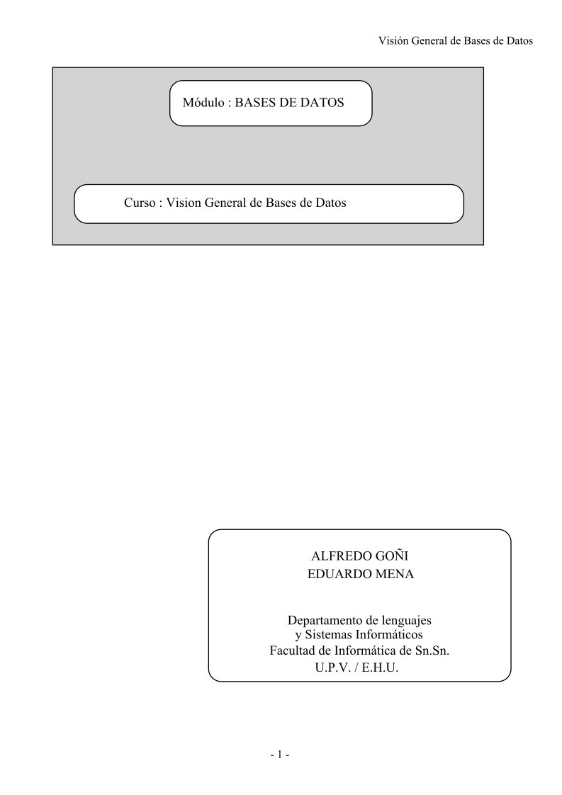 Imágen de pdf Curso : Vision General de Bases de Datos