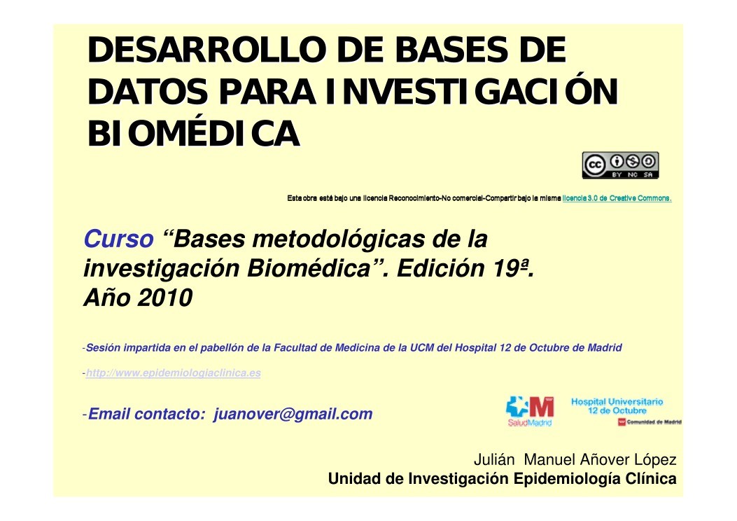 Imágen de pdf Desarrollo de bases de desarrollo de bases de datos para investigación datos para investigación biomédica