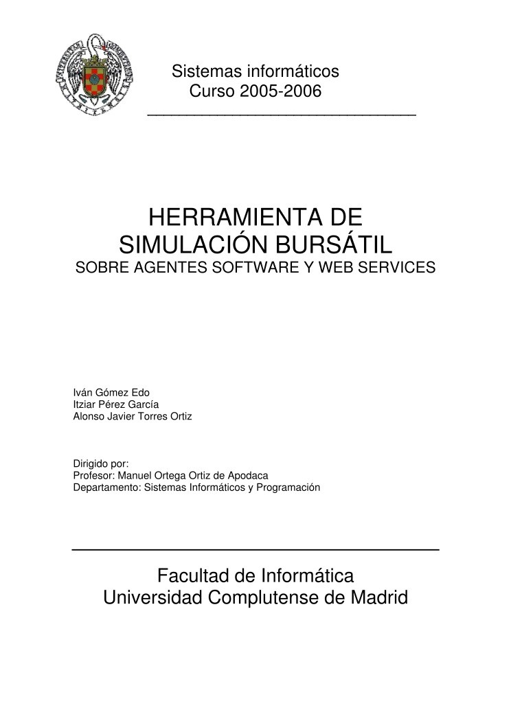 Imágen de pdf Herramienta de simulación bursátil sobre agentes software y web services