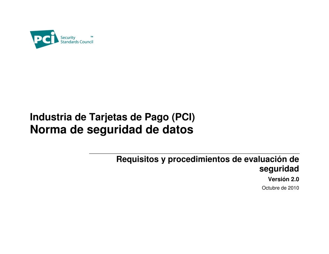 Imágen de pdf Industria de Tarjetas de Pago (PCI) - Norma de seguridad de datos