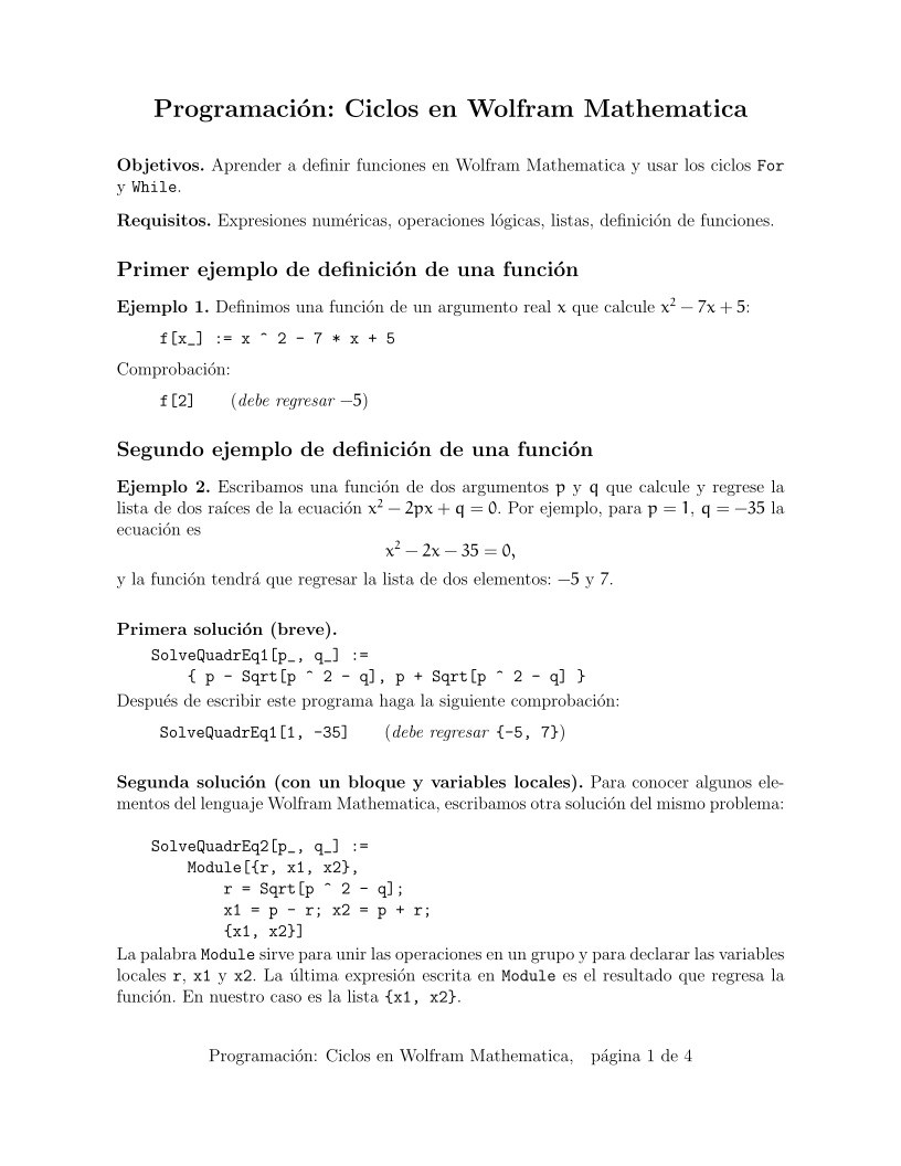 Imágen de pdf Programación: Ciclos en Wolfram Mathematica