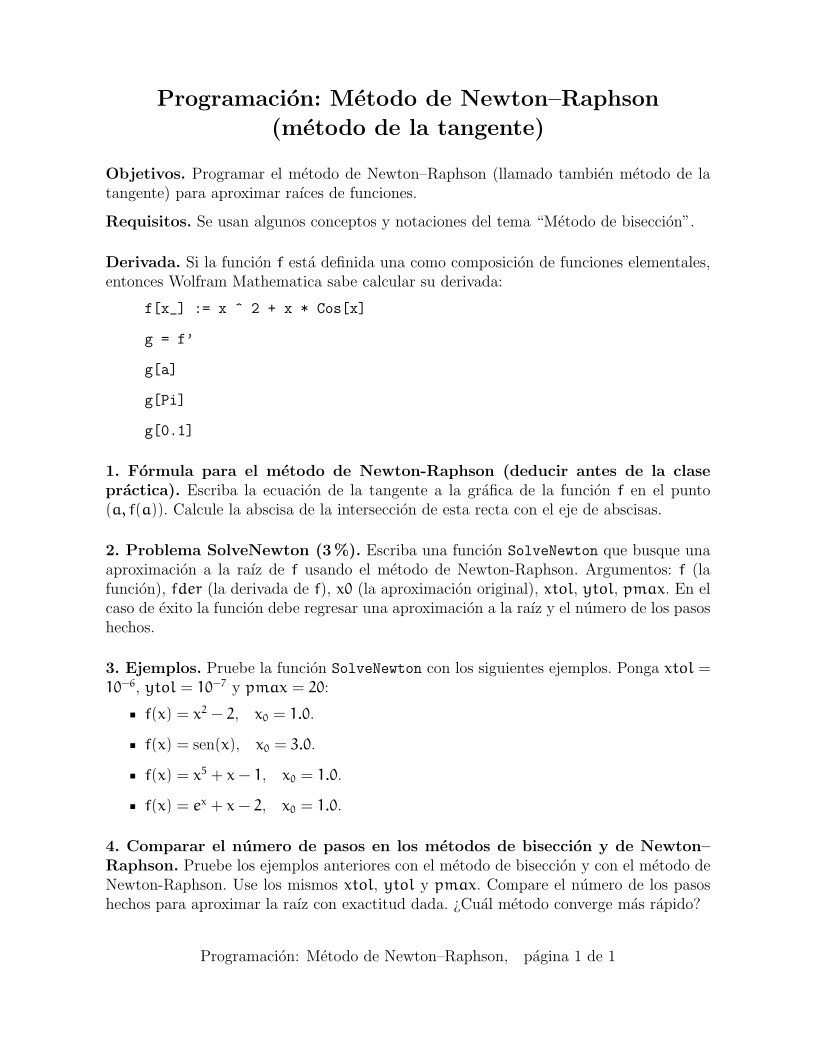 Imágen de pdf Programación: Método de Newton–Raphson (método de la tangente)