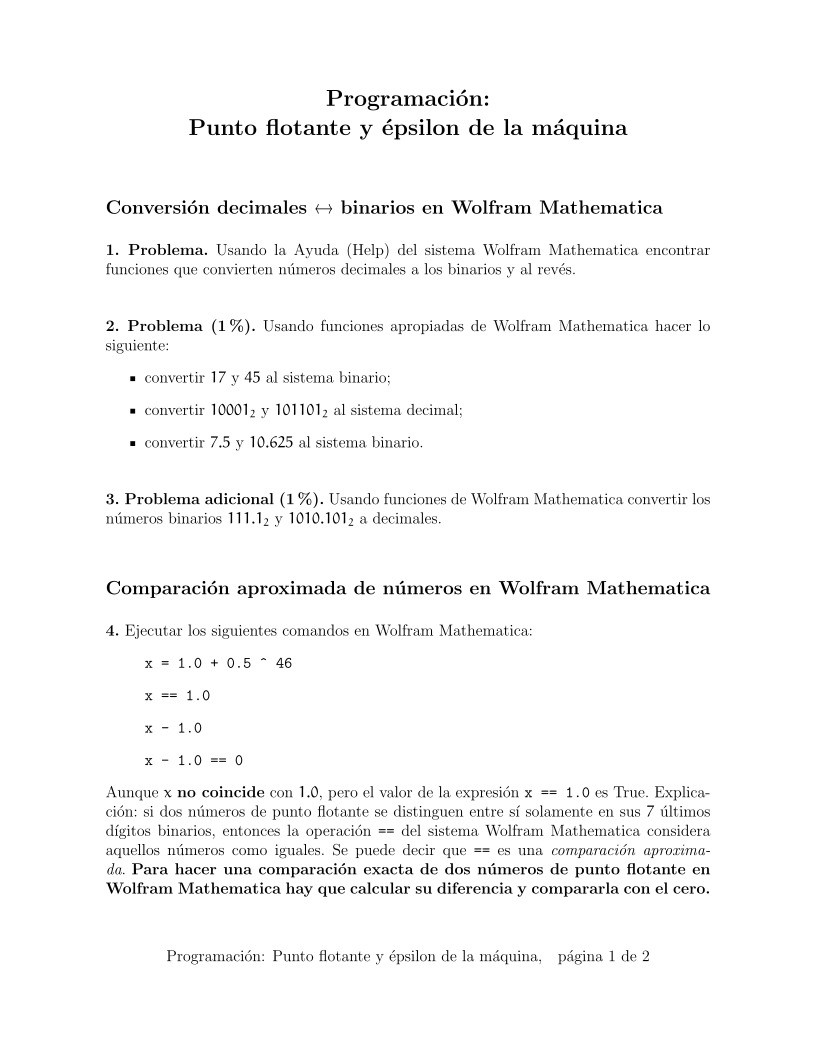 Imágen de pdf Programación: Punto flotante y épsilon de la máquina