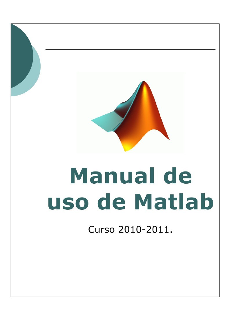 Imágen de pdf Manual de uso de Matlab