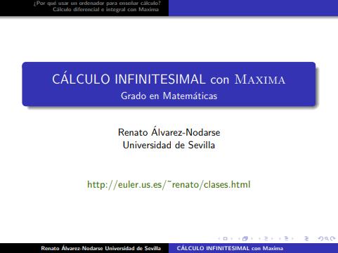 Imágen de pdf CALCULO INFINITESIMAL con Maxima
