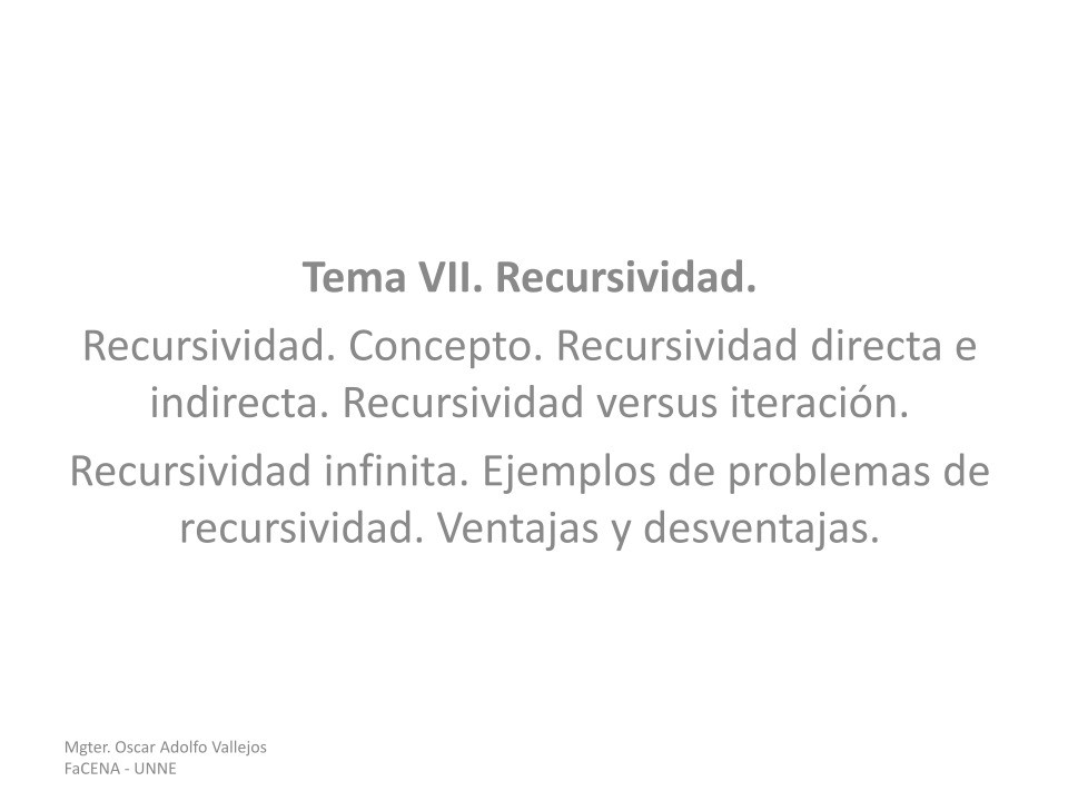 Imágen de pdf Tema VII. Recursividad