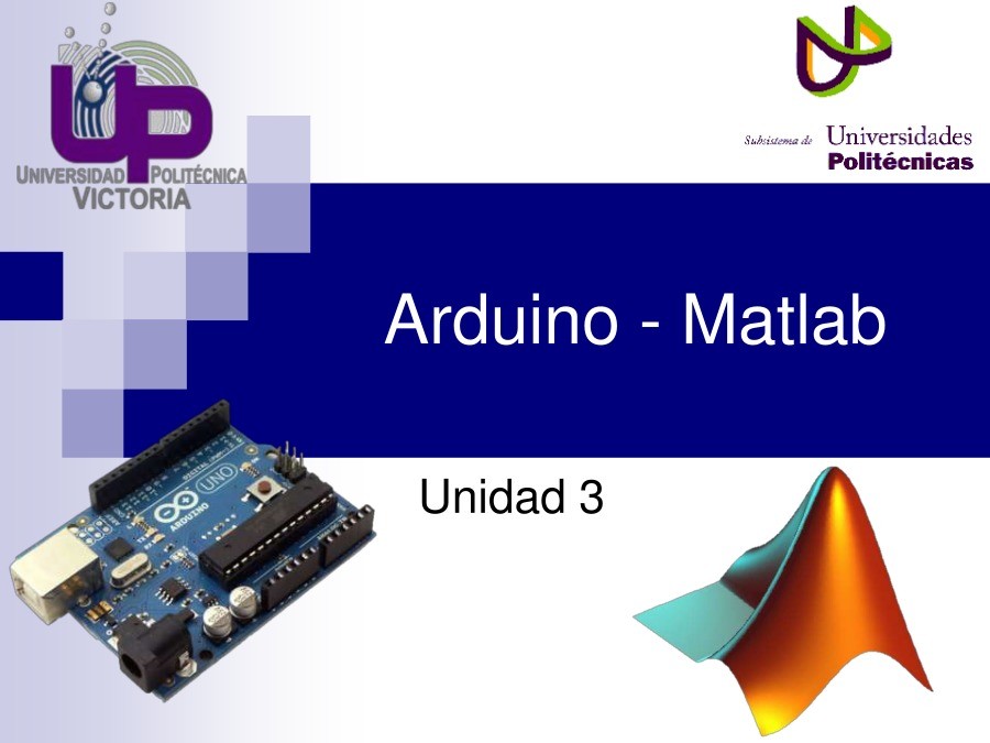 Imágen de pdf Unidad 3 - Arduino - Matlab