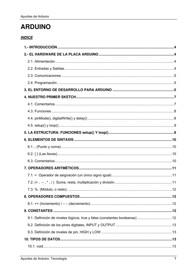 Imágen de pdf Apuntes de Arduino