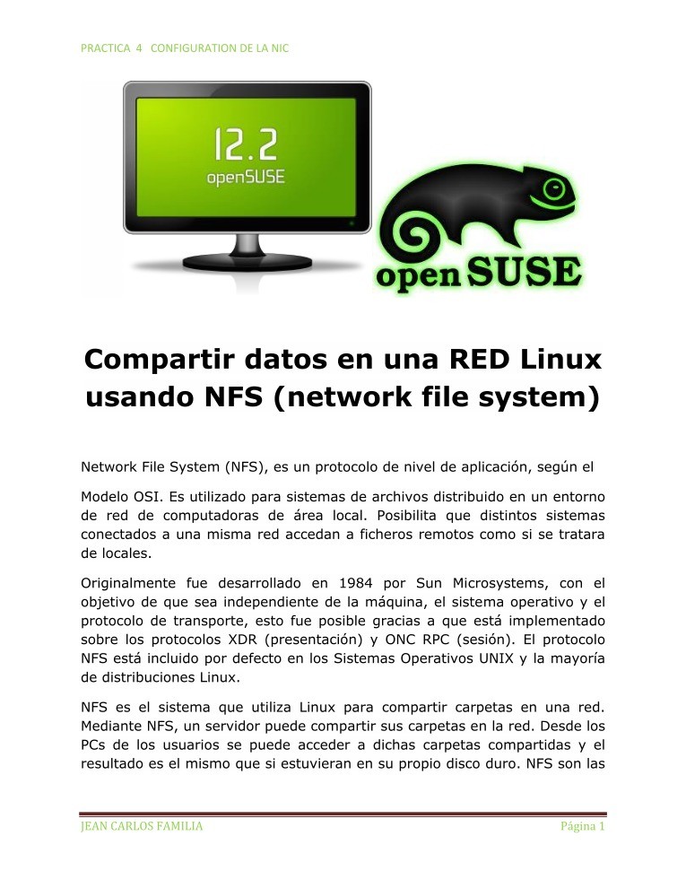 Imágen de pdf Compartir datos en una red Linux usando NFS