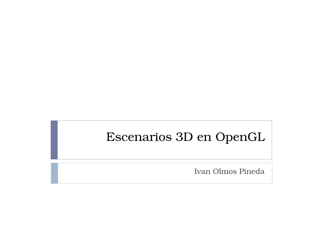 Imágen de pdf Escenarios 3D en OpenGL