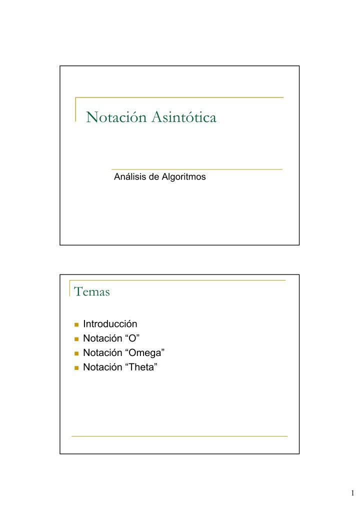 Imágen de pdf Notación Asintótica