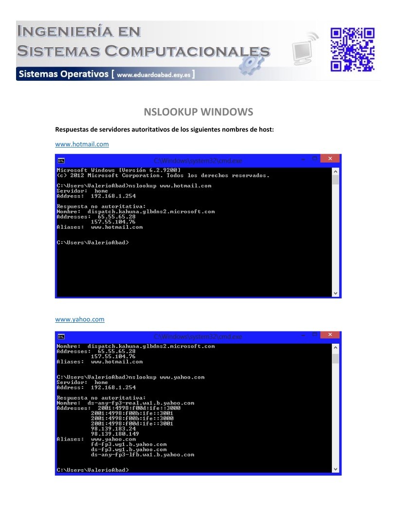 Imágen de pdf NSLOOKUP Windows