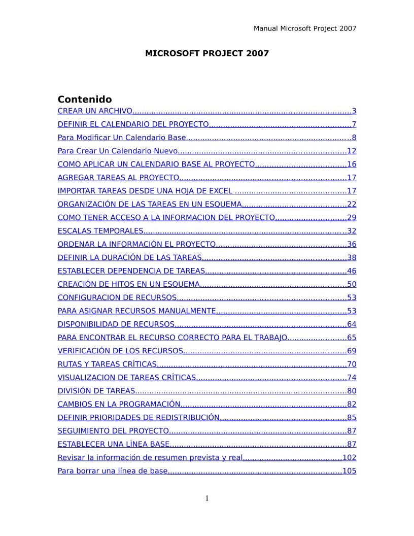 Imágen de pdf MICROSOFT PROJECT 2007