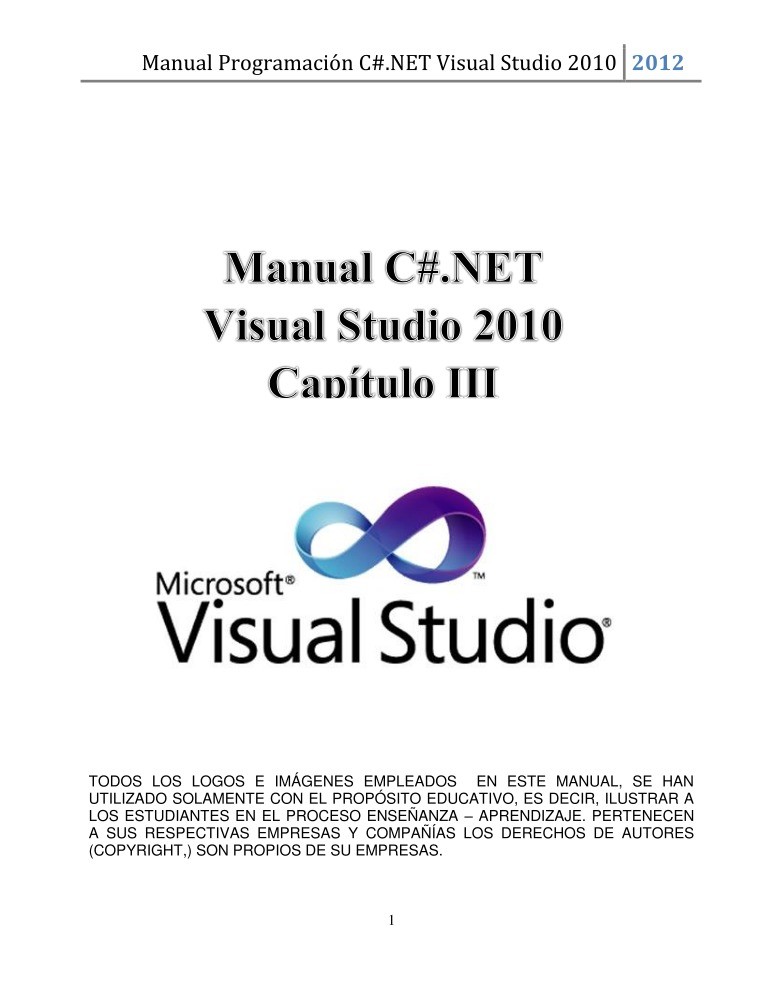 Imágen de pdf Manual Programación C#.NET Visual Studio 2010