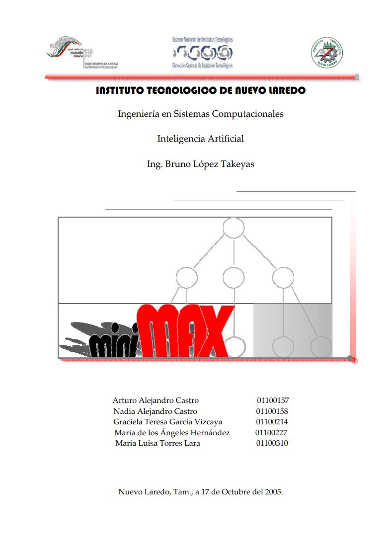 Imágen de pdf MiniMax - Inteligencia Artificial - Ingeniería en sistemas computacionales