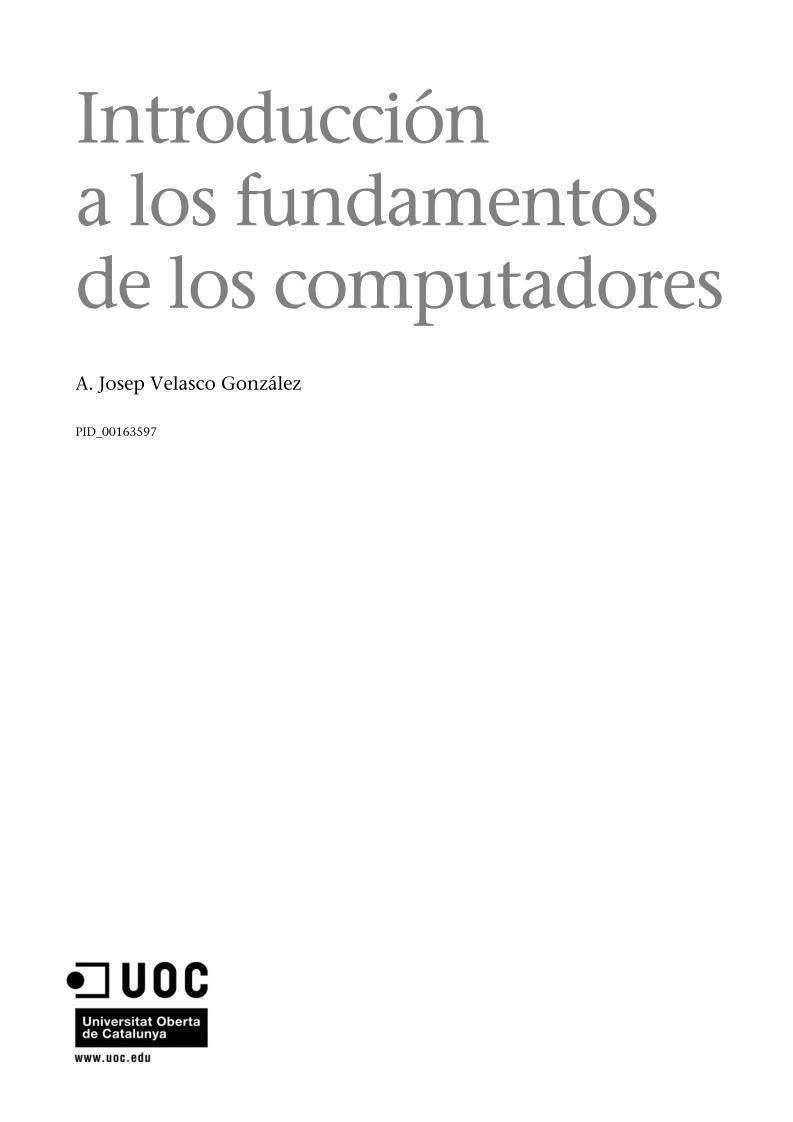 Imágen de pdf Introducción a los fundamentos de los computadores