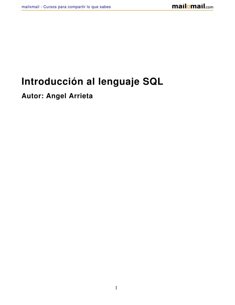 Imágen de pdf introducción al lenguaje SQL
