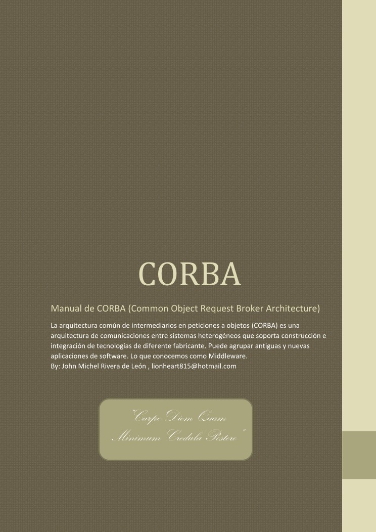 Imágen de pdf Manual de CORBA