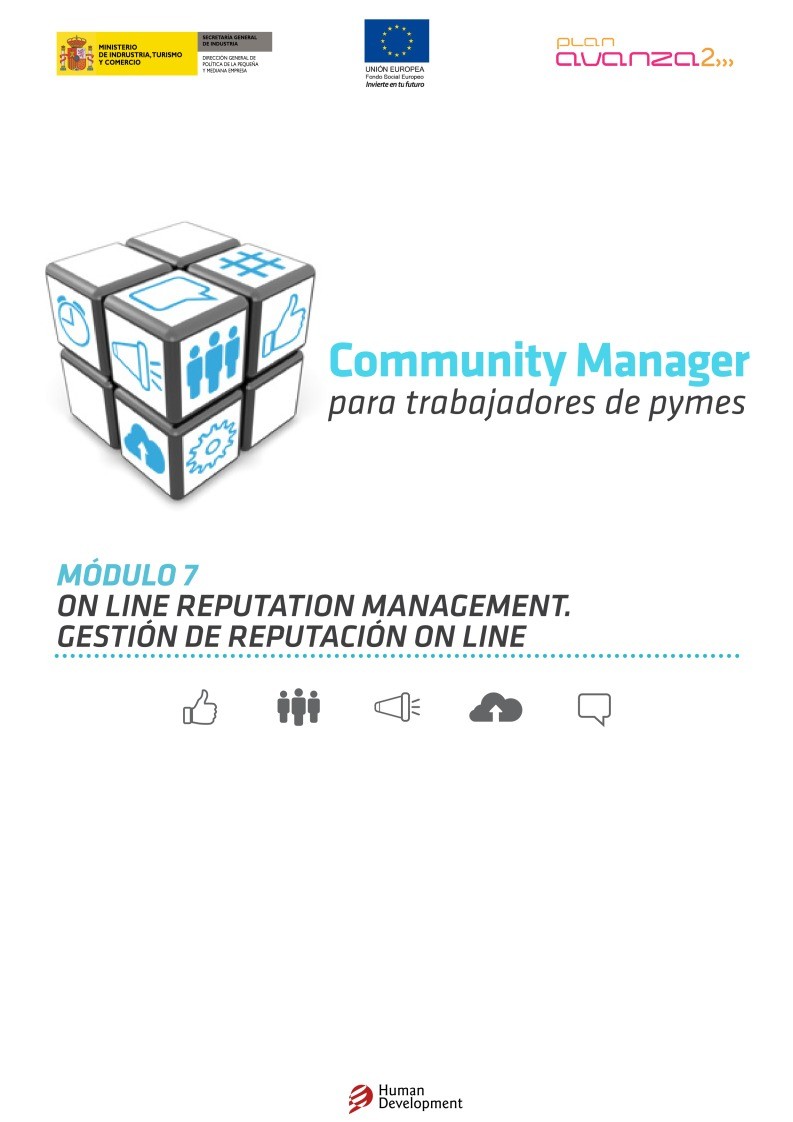 Imágen de pdf Módulo 7 - Gestión de reputación On Line - Community Manager para trabajadores de pymes