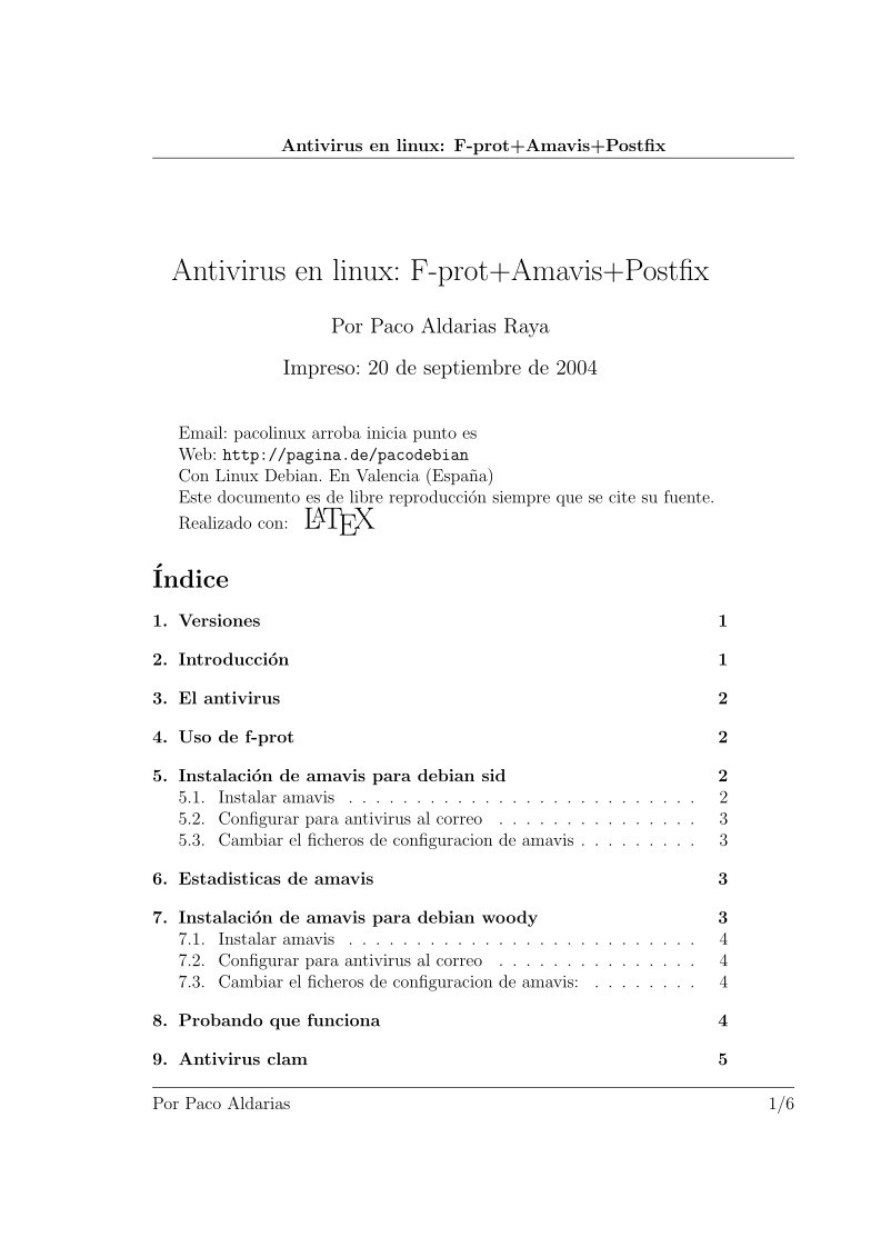Imágen de pdf Antivirus en linux: F-prot+Amavis+Postfix