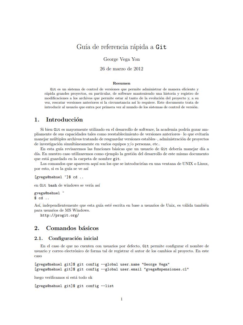 Imágen de pdf Guía de referencia rápida a GIT