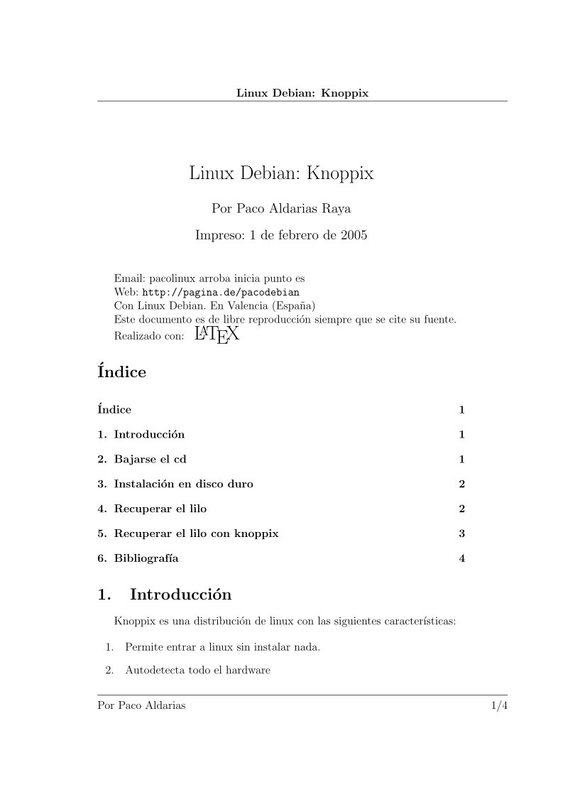Imágen de pdf Linux Debian: Knoppix