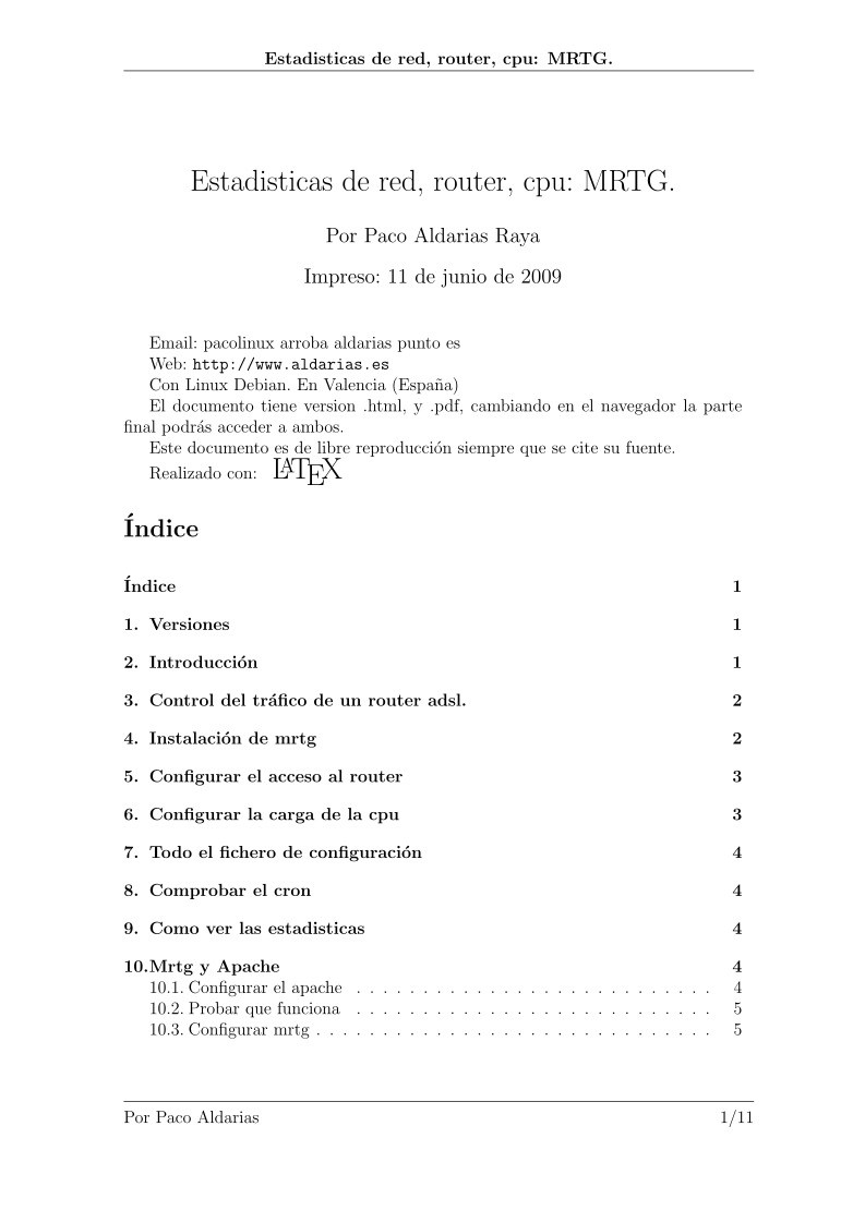 Imágen de pdf Estadisticas de red, router, cpu: MRTG