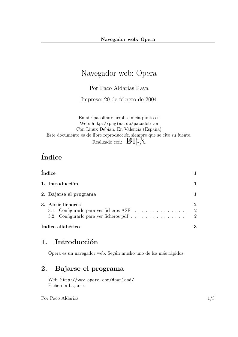 Imágen de pdf Navegador web: Opera