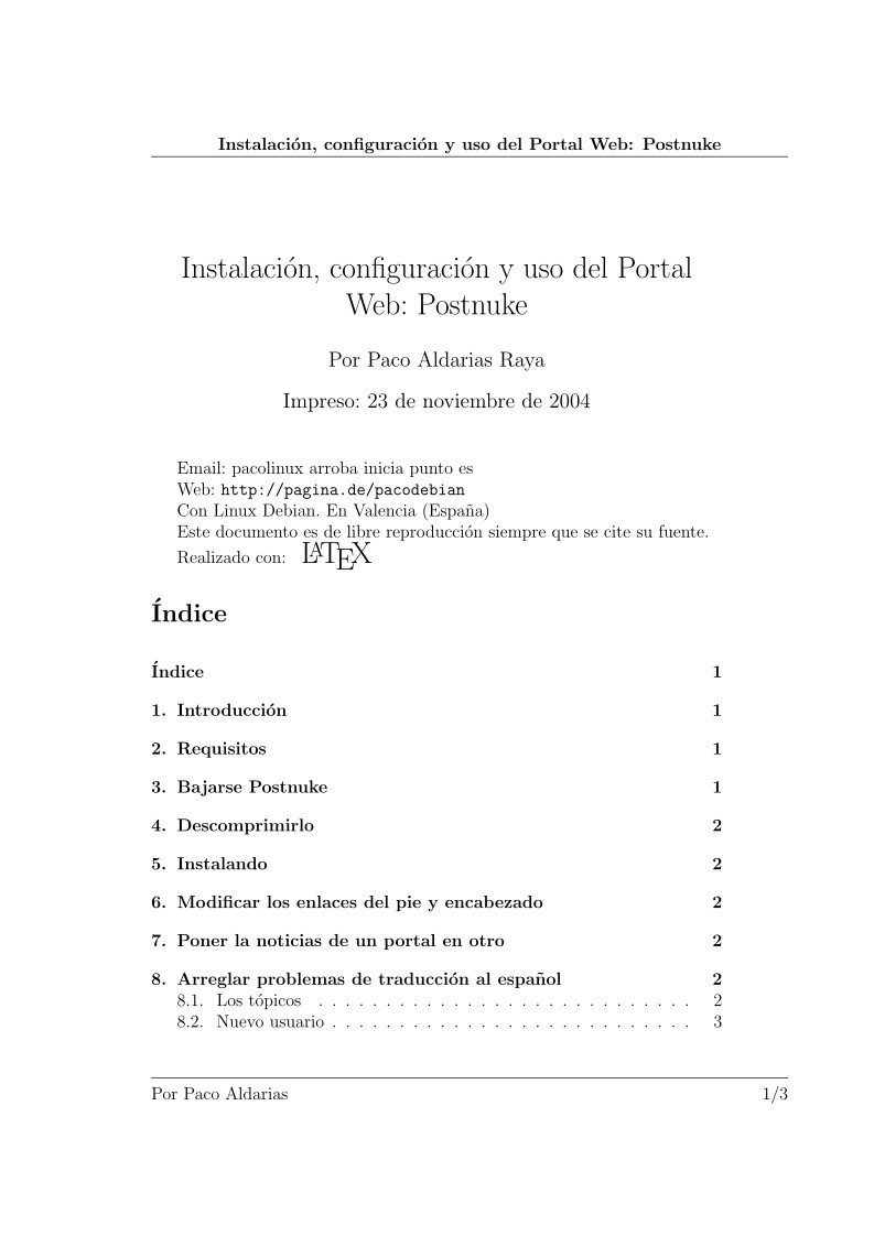 Imágen de pdf Instalación, configuración y uso del Portal Web: Postnuke