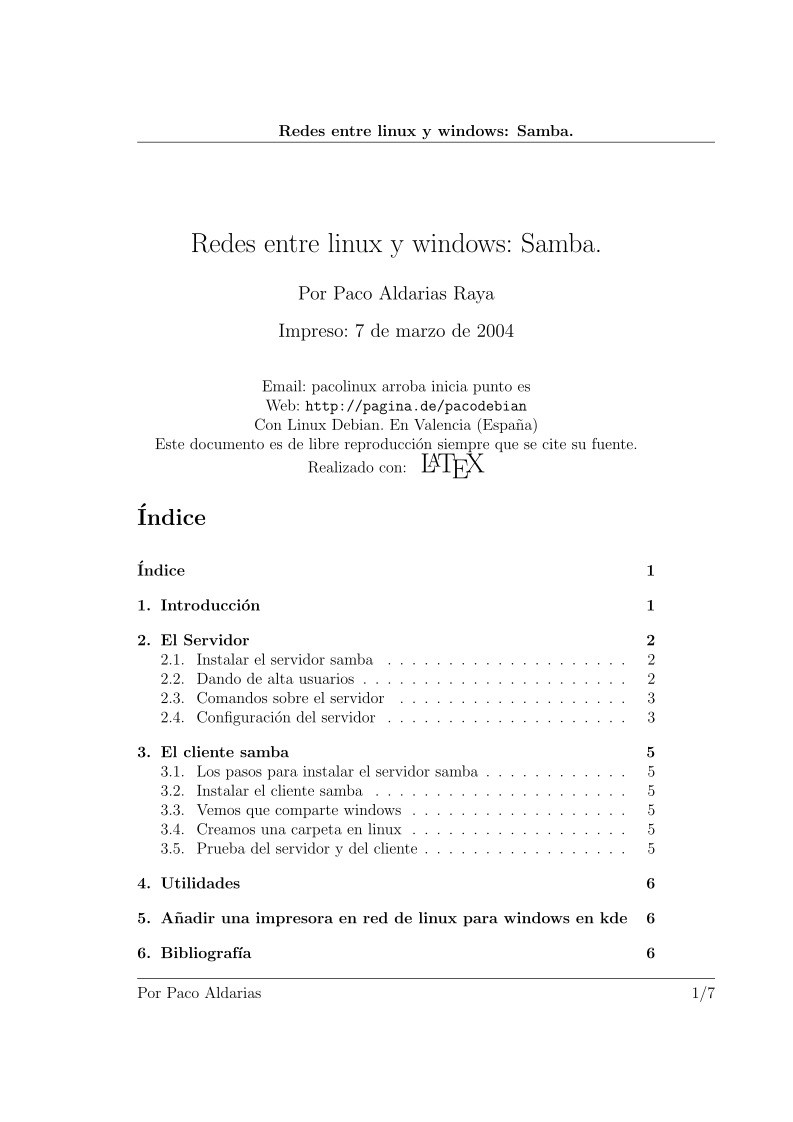 Imágen de pdf Redes entre linux y windows: Samba