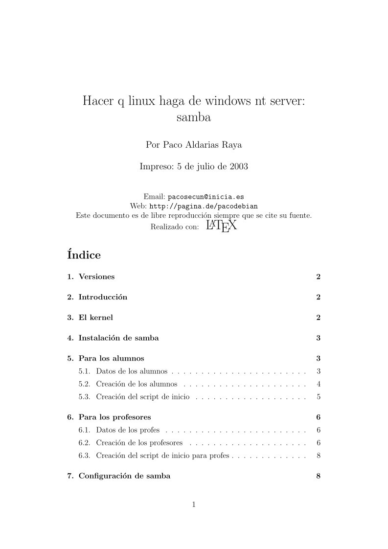 Imágen de pdf Hacer q linux haga de windows nt server: samba