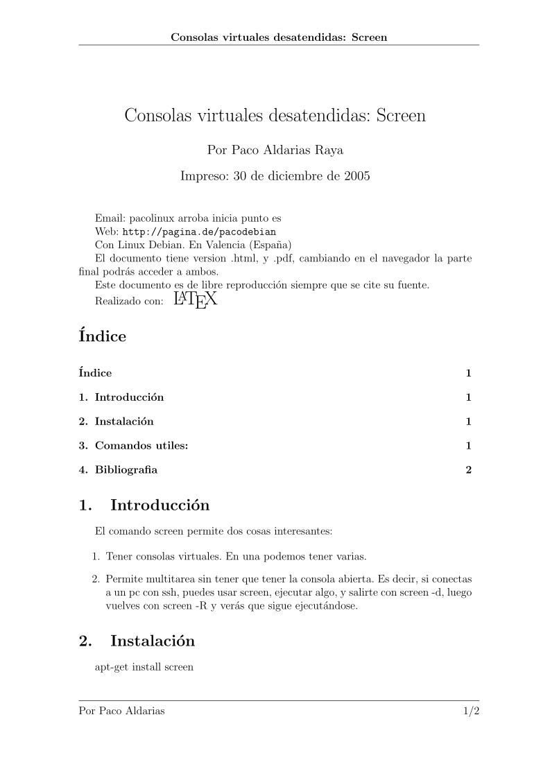 Imágen de pdf Consolas virtuales desatendidas: Screen