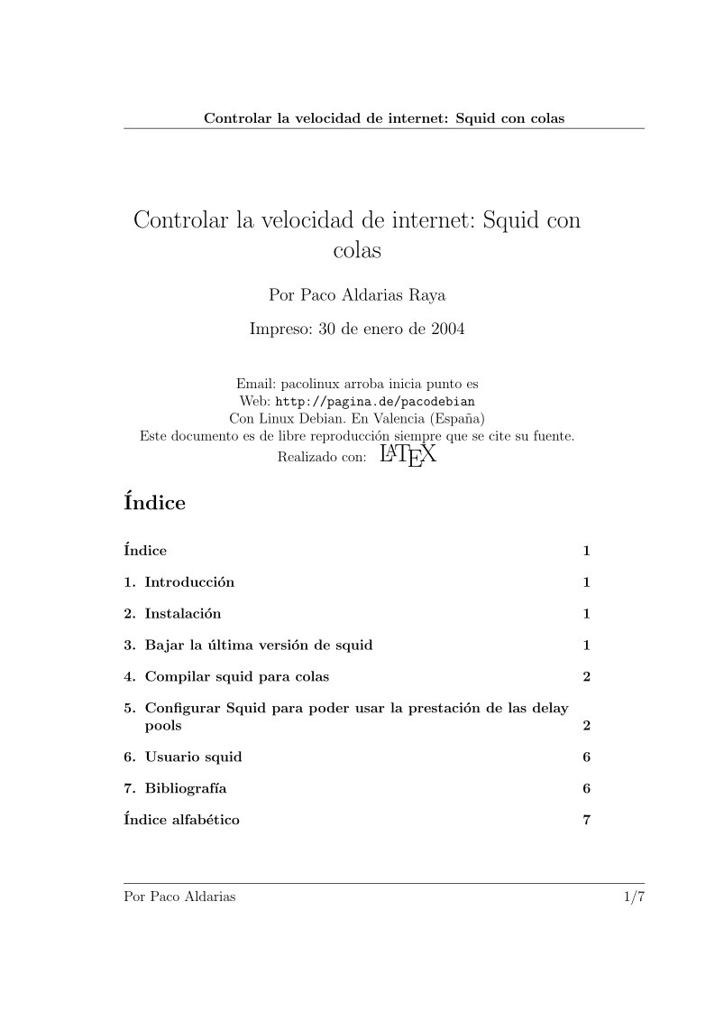 Imágen de pdf Controlar la velocidad de internet: Squid con colas