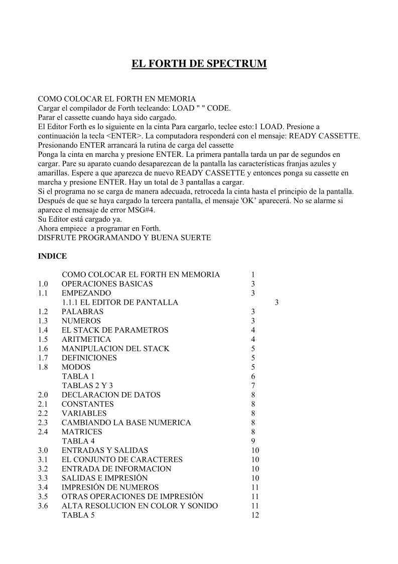 Imágen de pdf El Forth de Spectrum