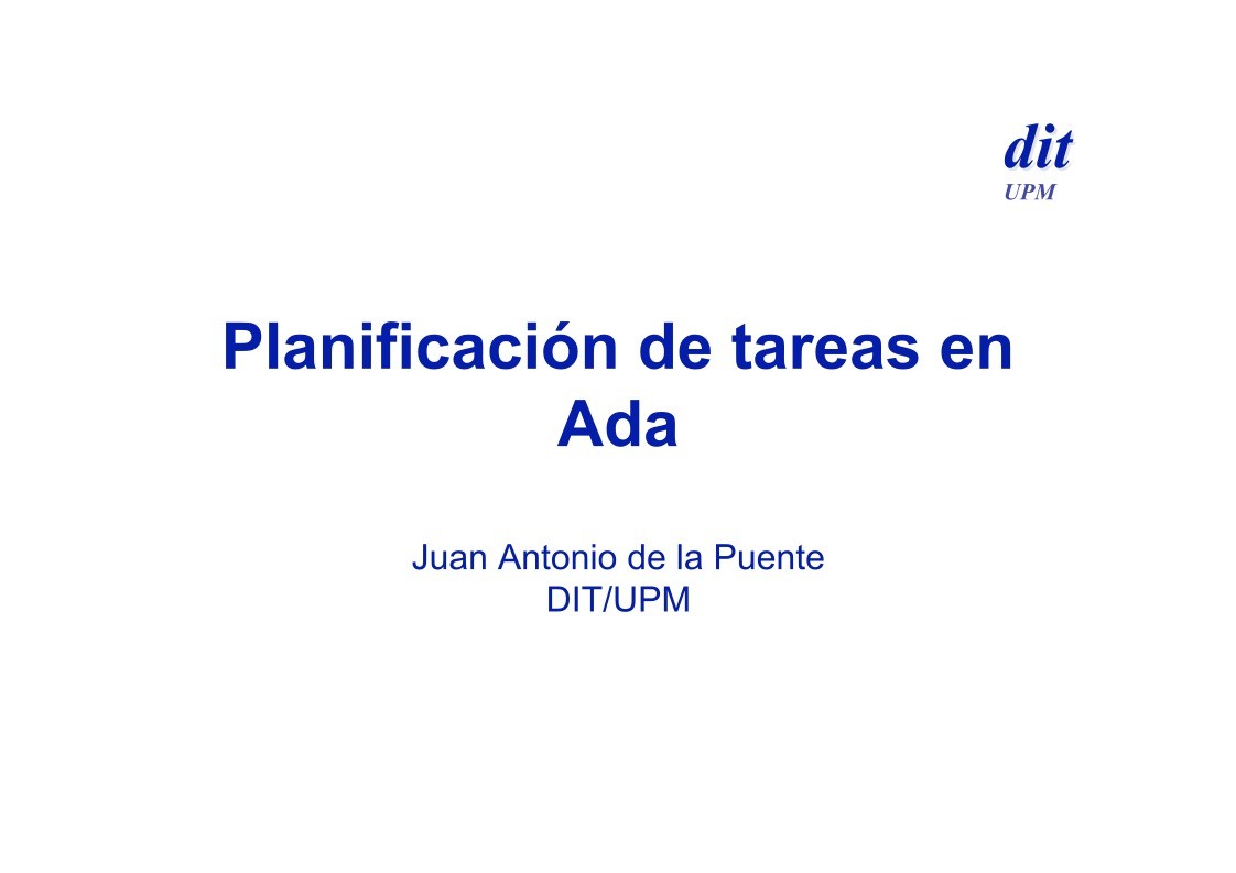 Imágen de pdf Planificación de tareas en Ada