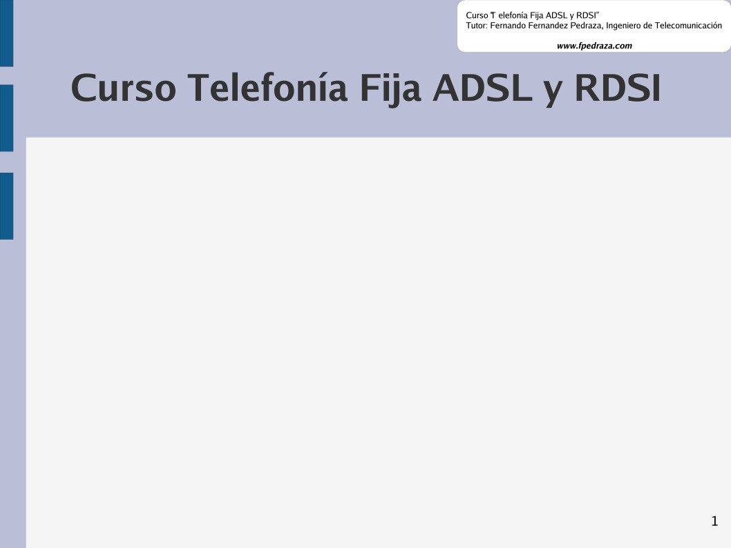 Imágen de pdf Curso Telefonía Fija ADSL y RDSI