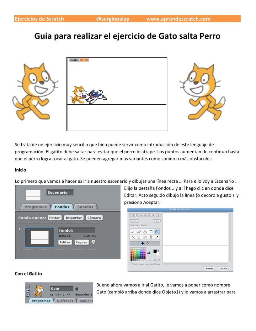 Imágen de pdf Guía para realizar el ejercicio de Gato salta Perro