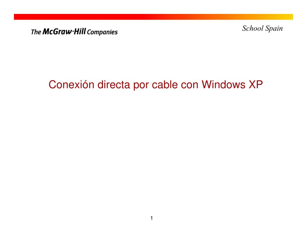 Imágen de pdf Conexión directa por cable con Windows XP