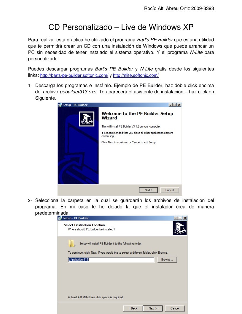 Imágen de pdf CD Personalizado - Live de Windows XP