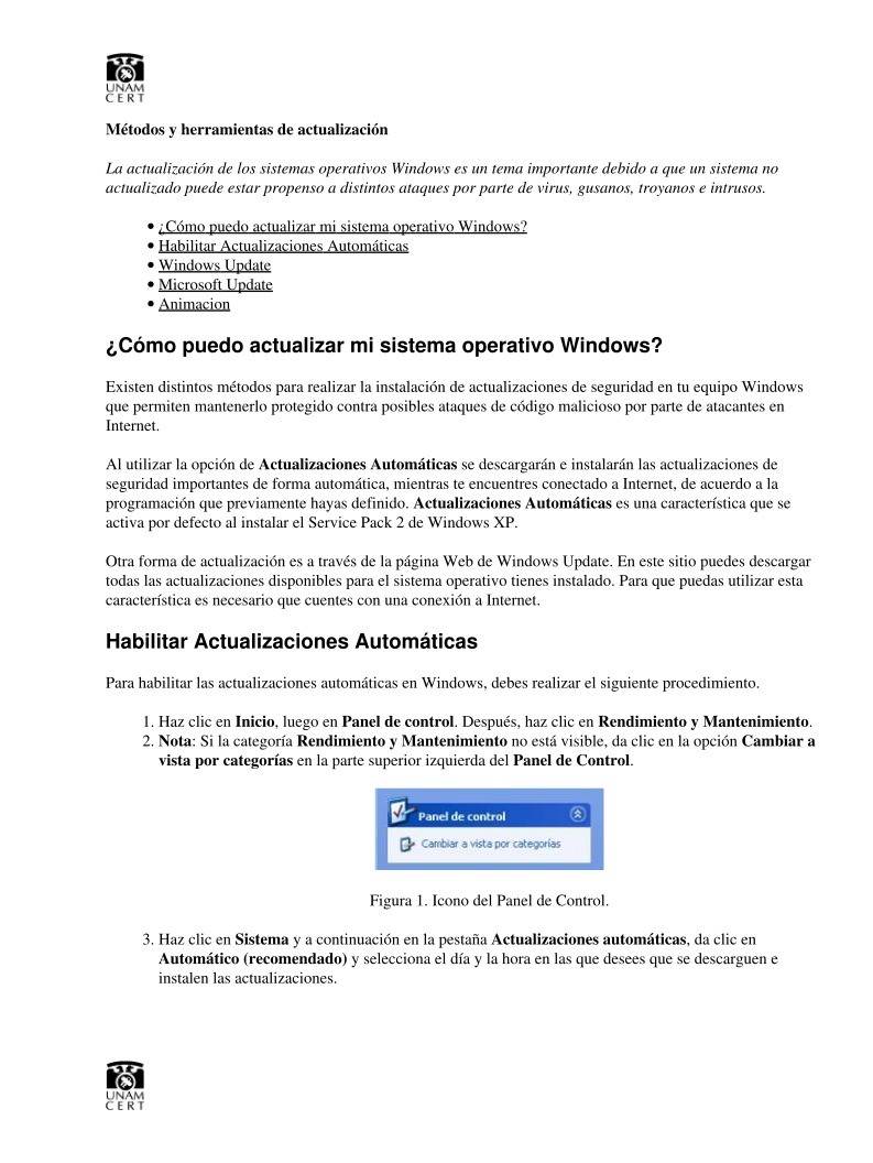 Imágen de pdf Métodos y herramientas de actualización para Windows XP