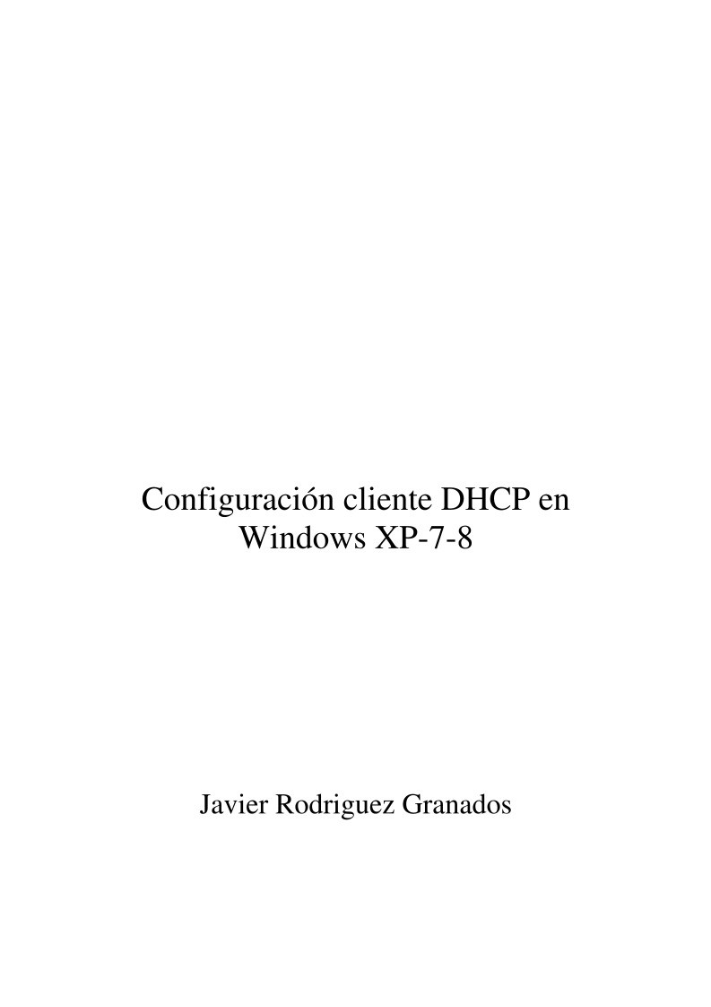 Imágen de pdf Configuración cliente DHCP en Windows XP-7-8