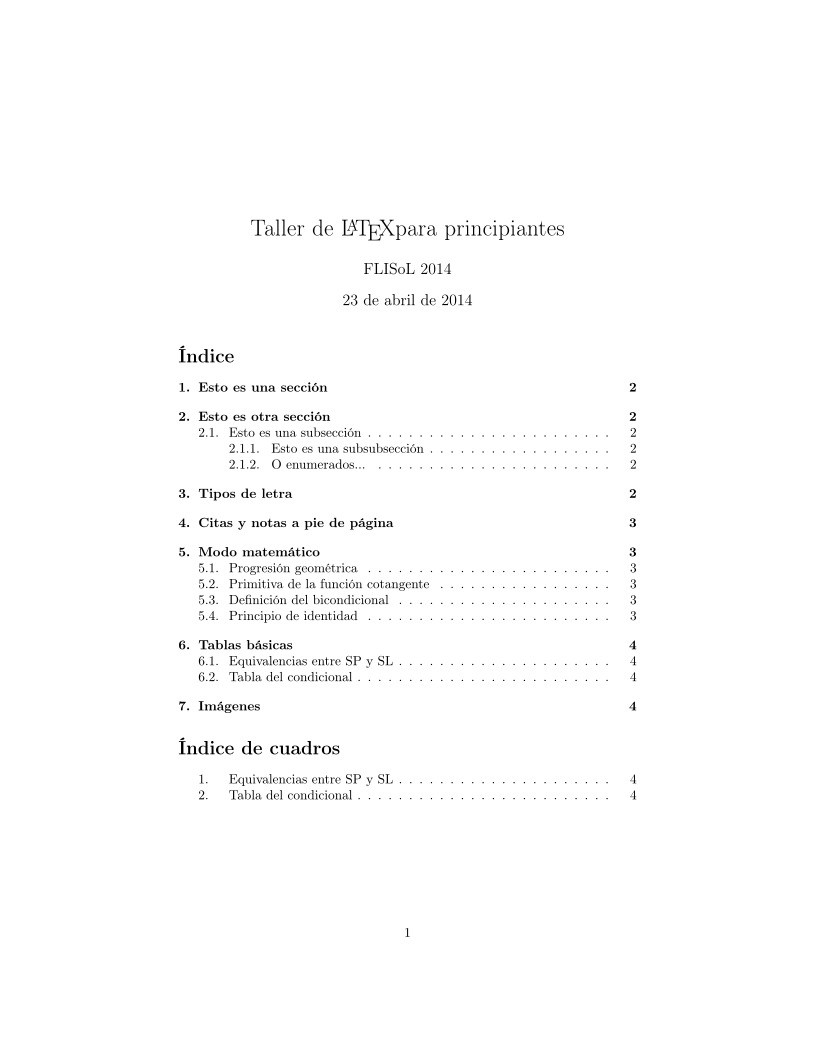 Imágen de pdf Taller de LATEX para principiantes