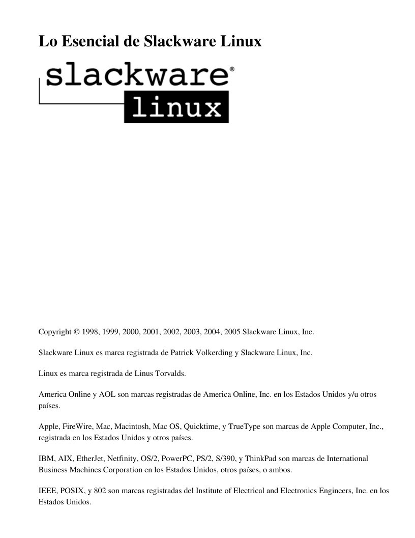 Imágen de pdf Lo Esencial de Slackware Linux